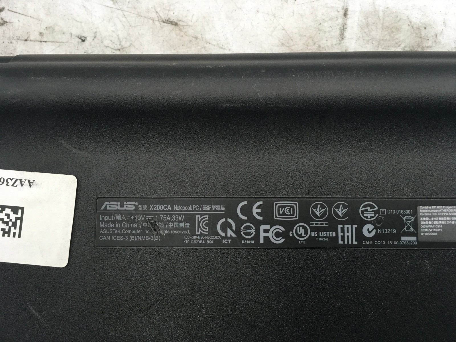 ASUS X200CA NOTEBOOK – FOR PARTS – Intel Celeron 1007U – 2GB RAM – 11″ – READ-BB