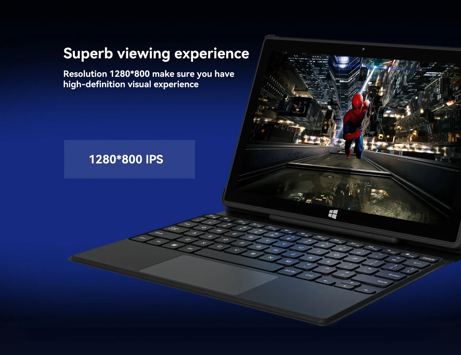 10.1″ 2-in-1 Laptop Tablet PC Win 11 8GB 128GB Intel N4120