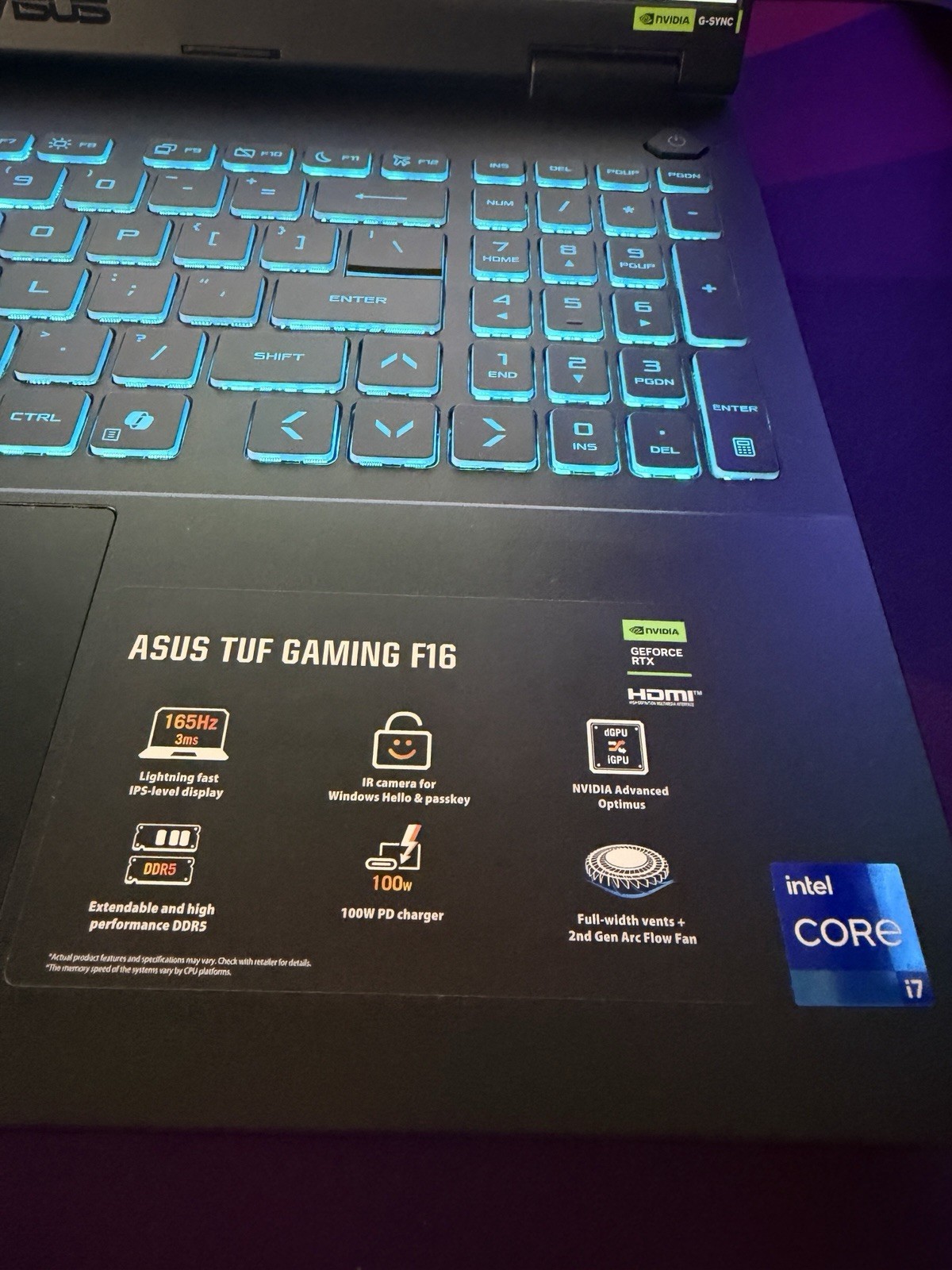 ASUS – TUF Gaming F16 16″ FHD – Intel Core i7 32GB RAM – NVIDIA RTX 5060