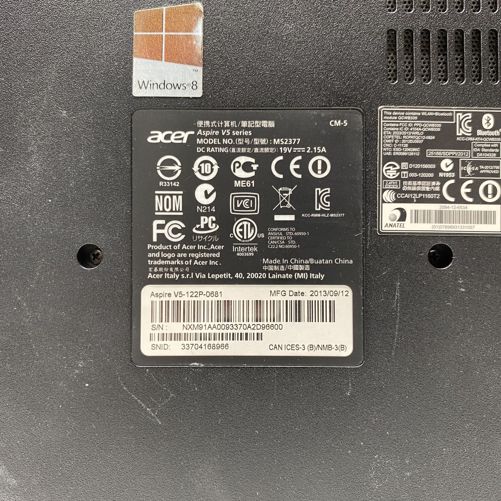 Acer Aspire V5-122P-0681 11.6″ AMD A6 Processor Windows 11