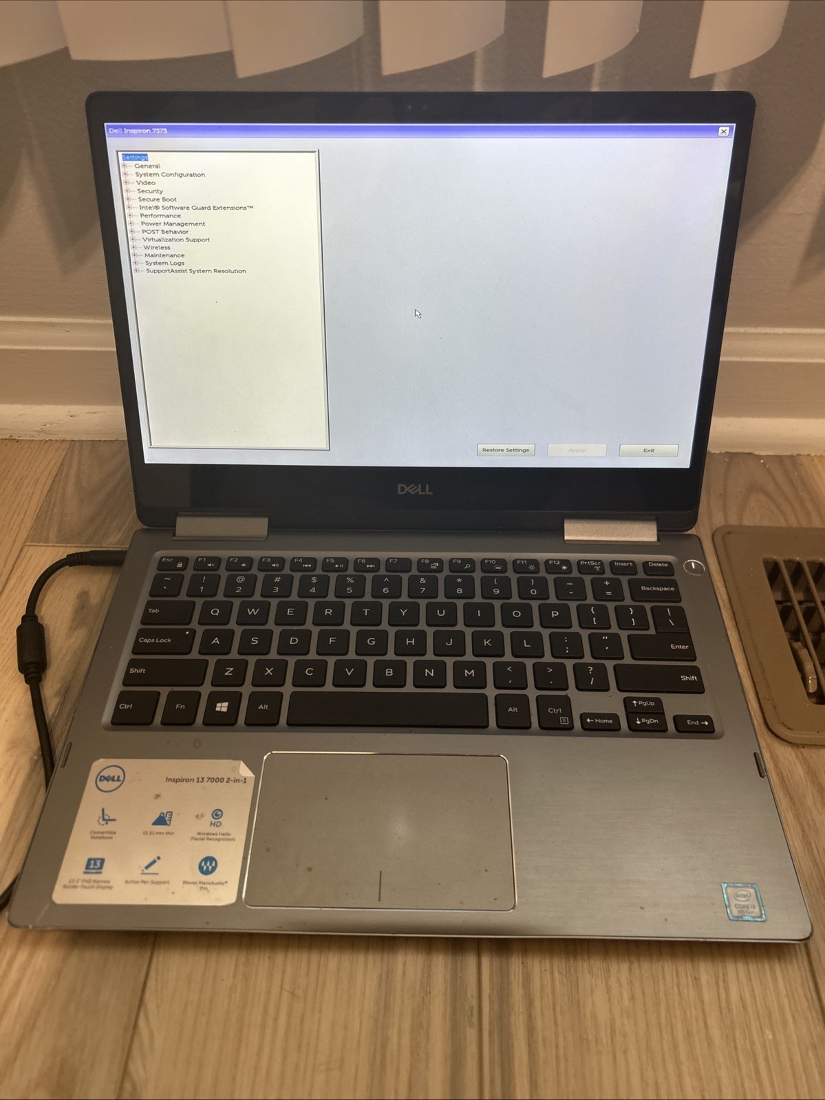 Dell Inspiron 13 7000-13 Silver Laptop NO SSD. Tested And Working (NO CHARGER)
