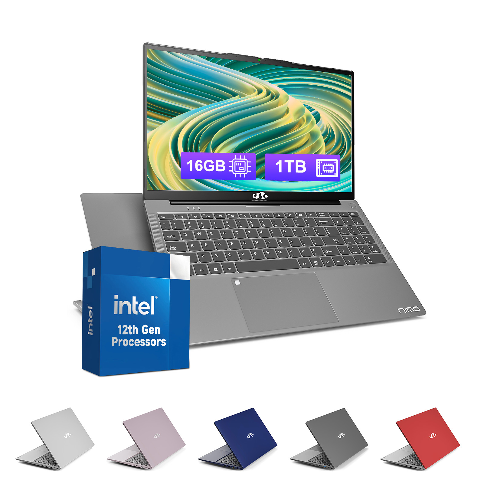 NIMO 15.6 FHD Student Laptop 8/16GB RAM 1TB SSD Intel Pentium N100 Win11 Wifi6