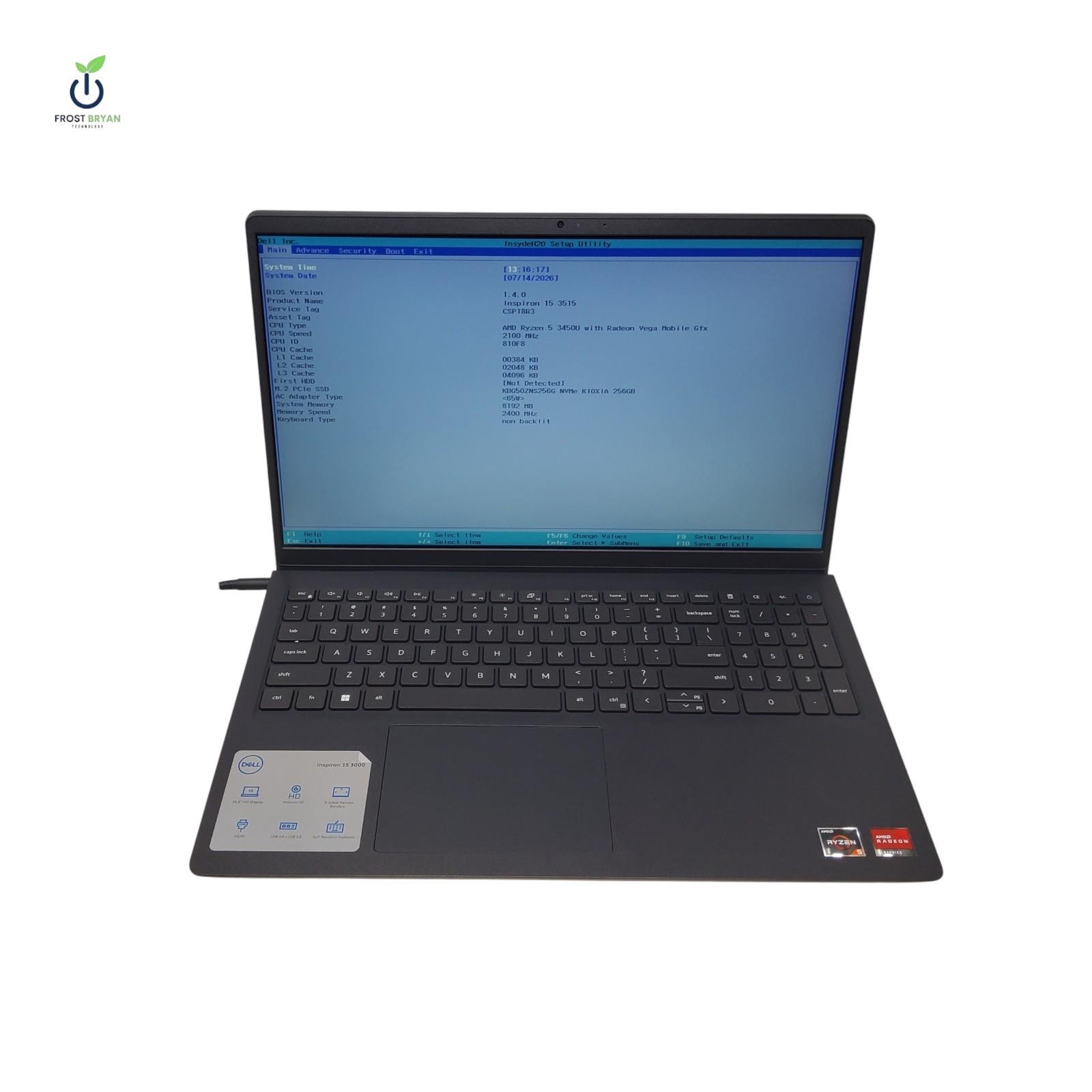 DELL Inspiron 15 3515 Laptop Ryzen 5 3450U 8GB 256GB No OS