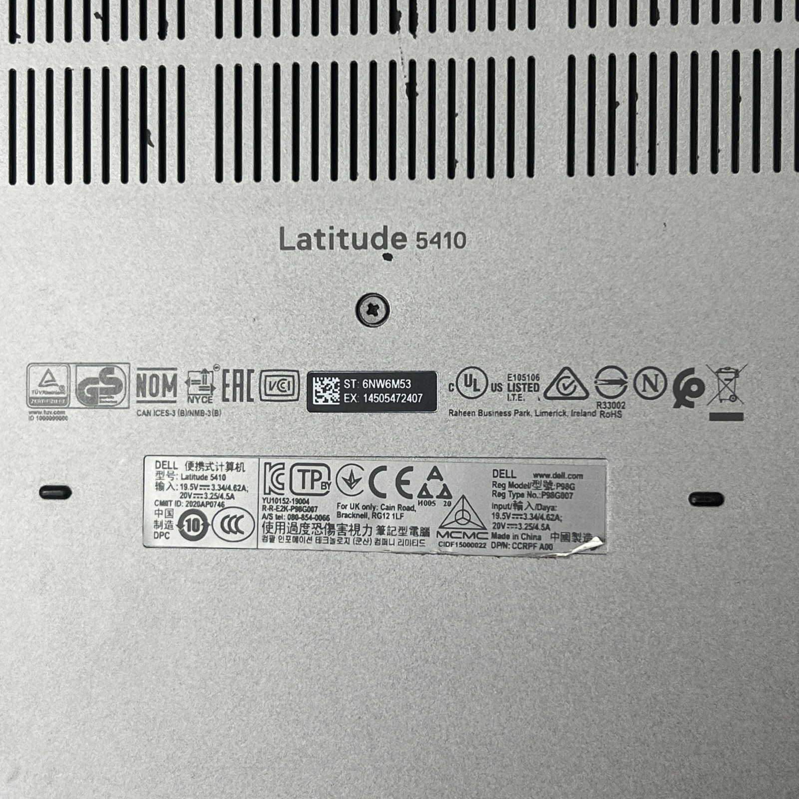 Dell Latitude 5410 i5-10210U 1.6GHz 16GB Ram 256GB SSD – Fair *Low Battery*