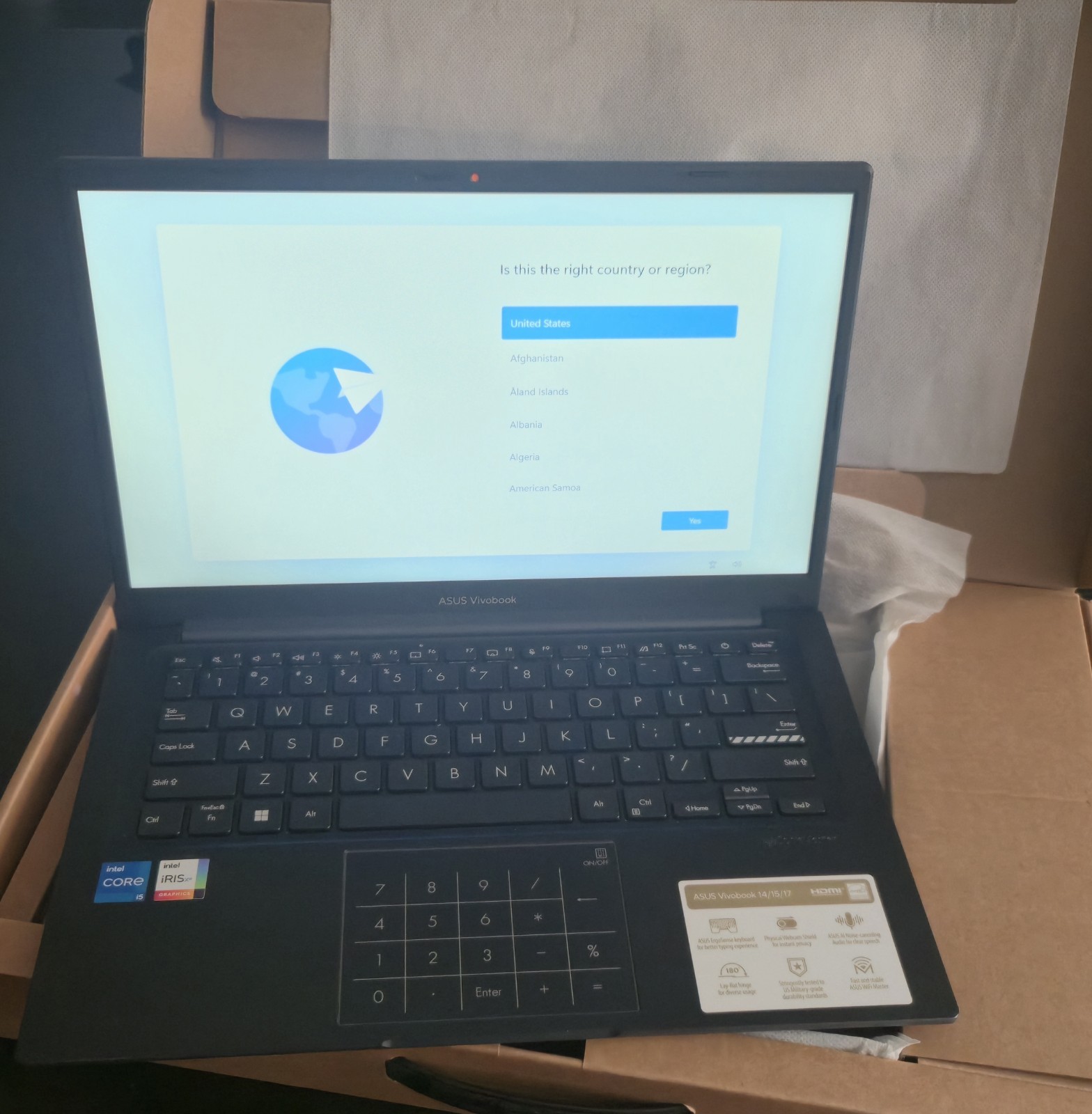 Asus Vivobook 14 – FHD – i5-1334U – 12GB RAM – 256GB SSD – Quiet Blue