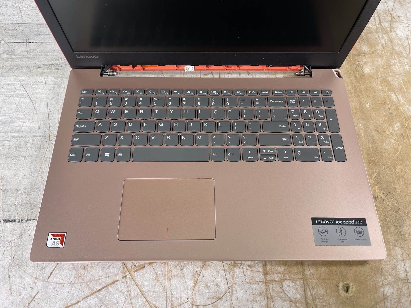 LENOVO IDEAPAD 330-15AST A9-9425 @ 3.1 GHz, 8 GB RAM, NO HDD/OS