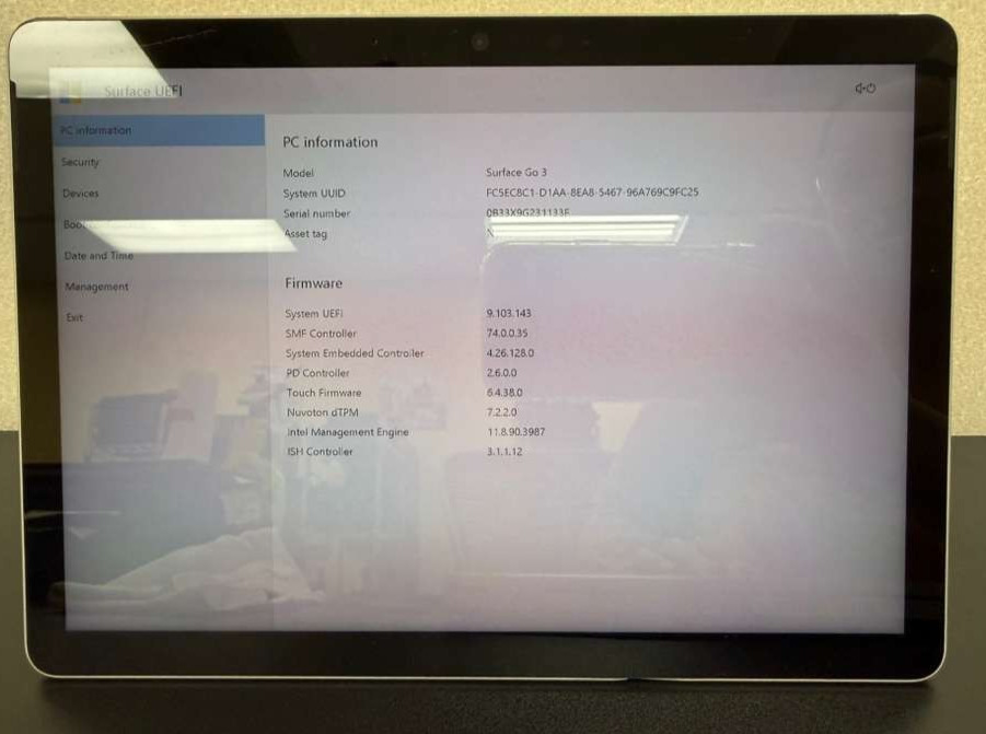Microsoft Surface Go 3 10.5 64/4 Touchscreen Read Desc –