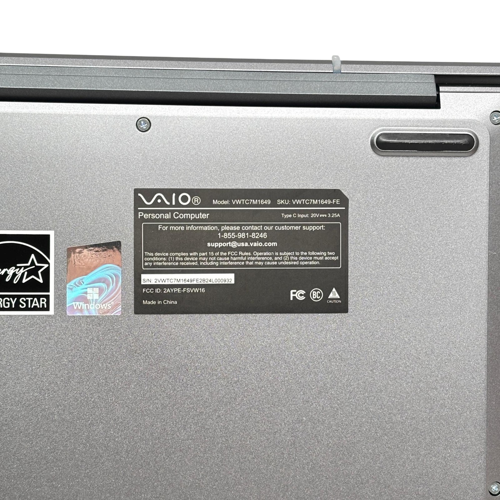 VAIO VWTC7M1649 Windows 11 Intel Core Ultra 7 155H 3.8GHz 16GB RAM 1TB SSD 16″