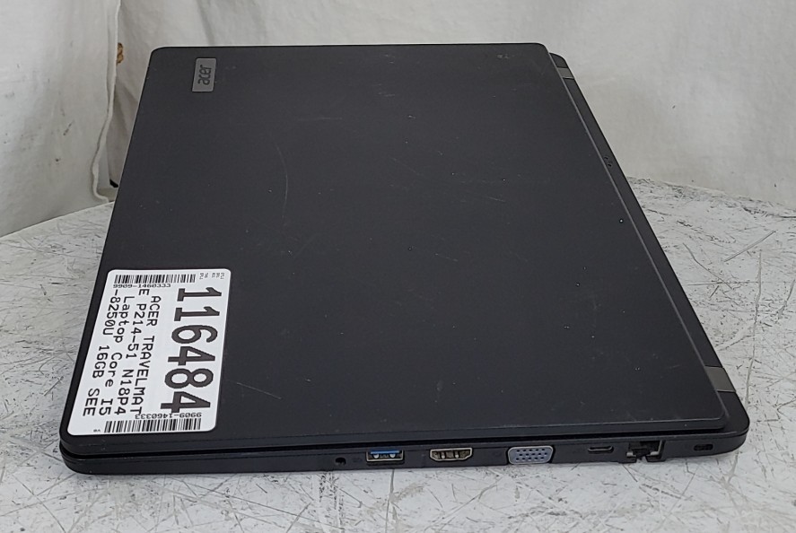 ACER TRAVELMATE P214-51 N18P4 Laptop Core I5-8250U 16GB SEE NOTES