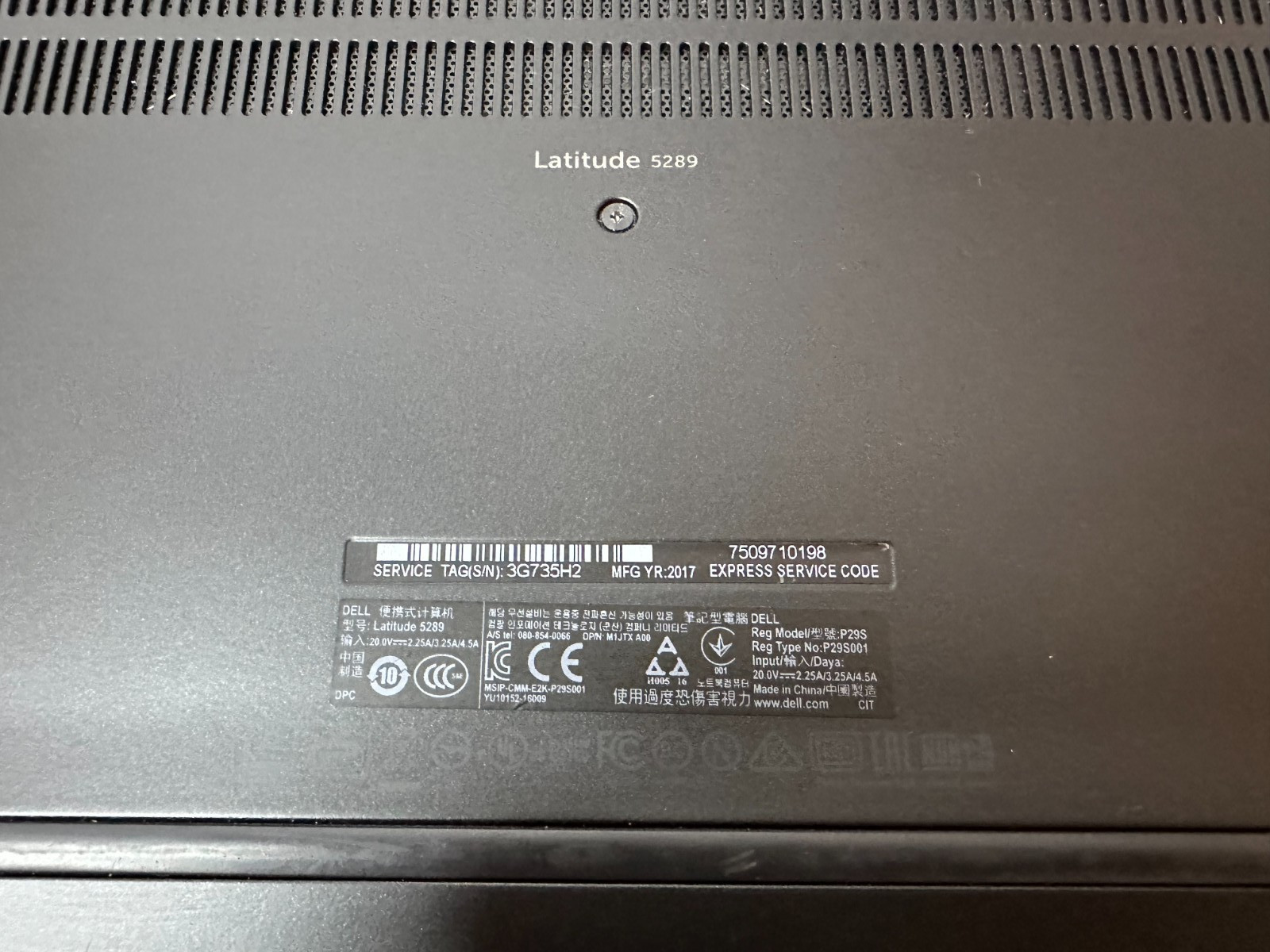 Dell Latitude 5289 2 in 1 Laptop i5-7200U 2.5GHz 8GB RAM NO SSD/OS/POWER *READ*