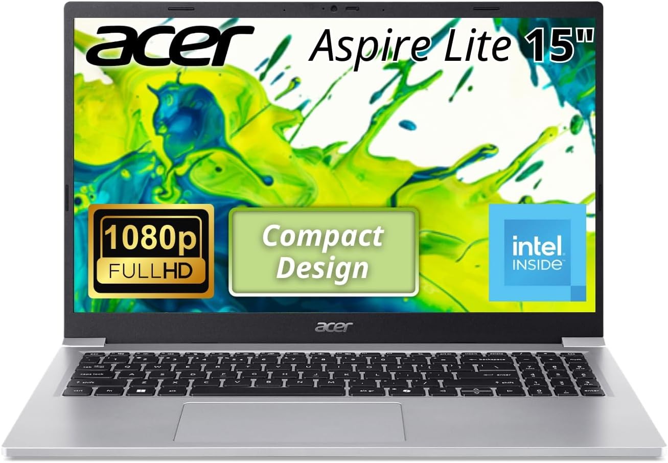 Acer Aspire Lite 15 Laptop 15.6″ FHD IPS Intel Core 3 Series 1 N350 8GB 128GB