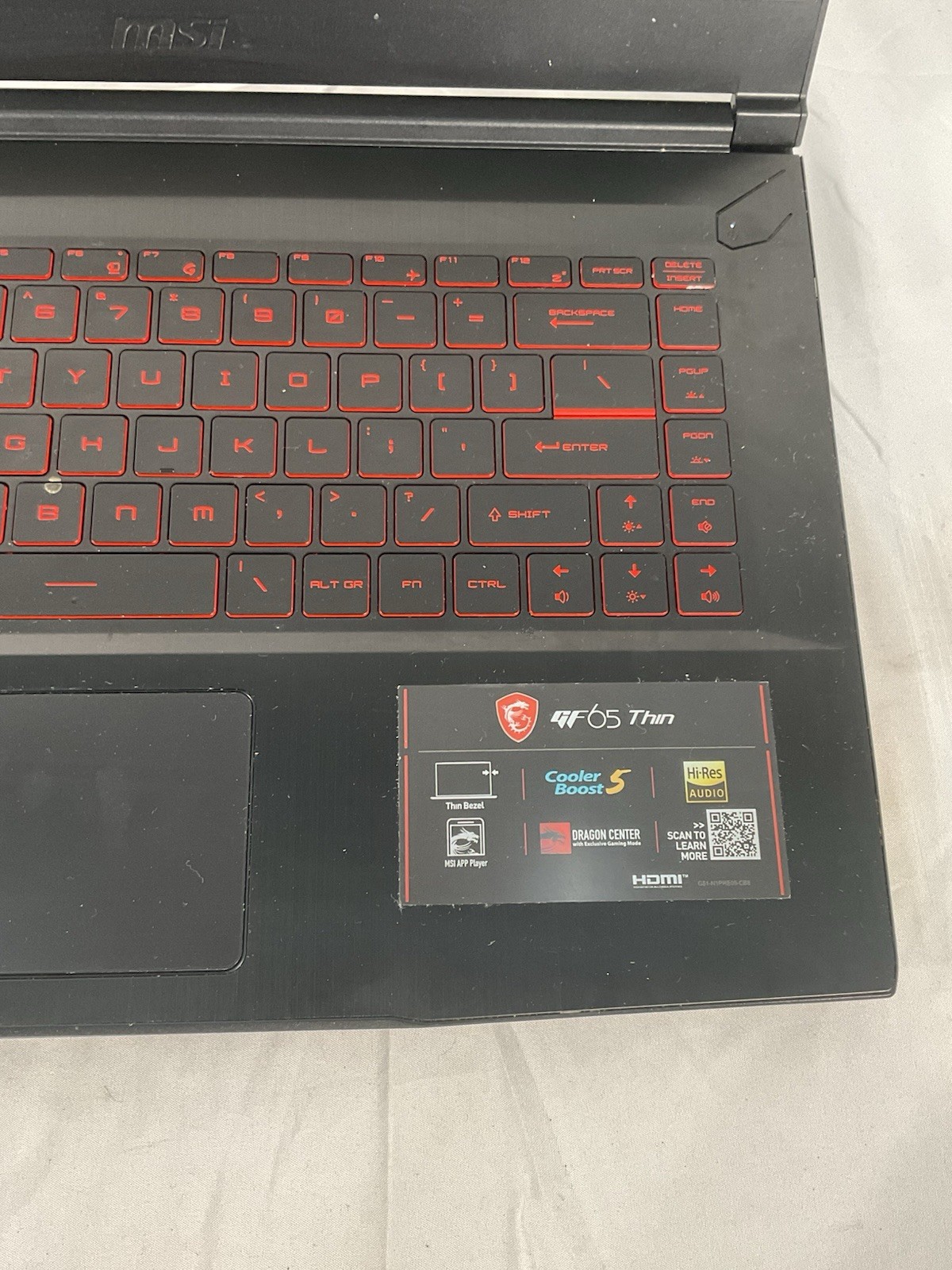 MSI THIN GF65 i7-10750H 32GB RAM 512GB SSD Laptop