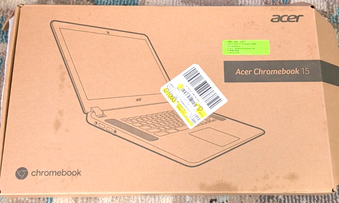 Acer Chromebook 15 CB3-532 15.6″ Intel Celeron Processor NO CORD-READ-PARTS ONLY