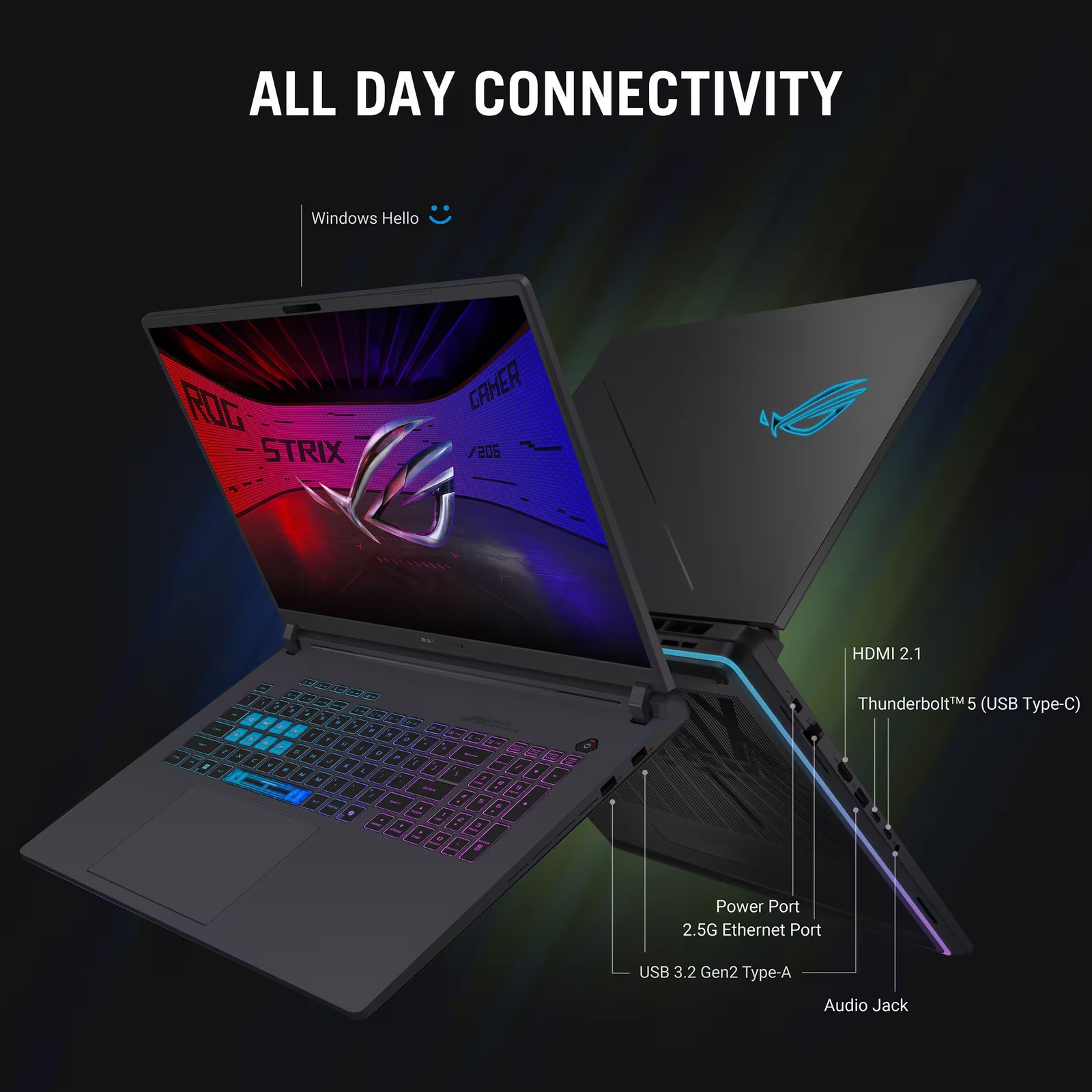 📍ASUS – ROG Strix G18 18″2.5K 240Hz Gaming Laptop – Intel Ultra 9 HX – RTX 5080