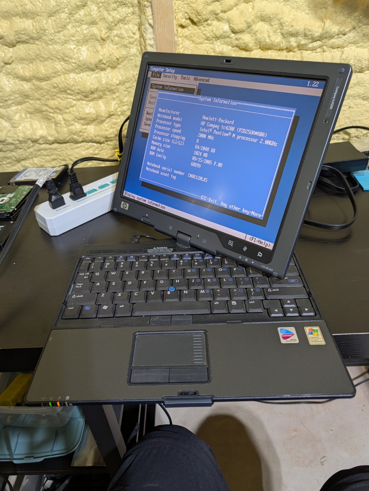HP Compaq TC4200 Intel Pentium M 2.00Ghz 12.1″ TouchScreen Laptop
