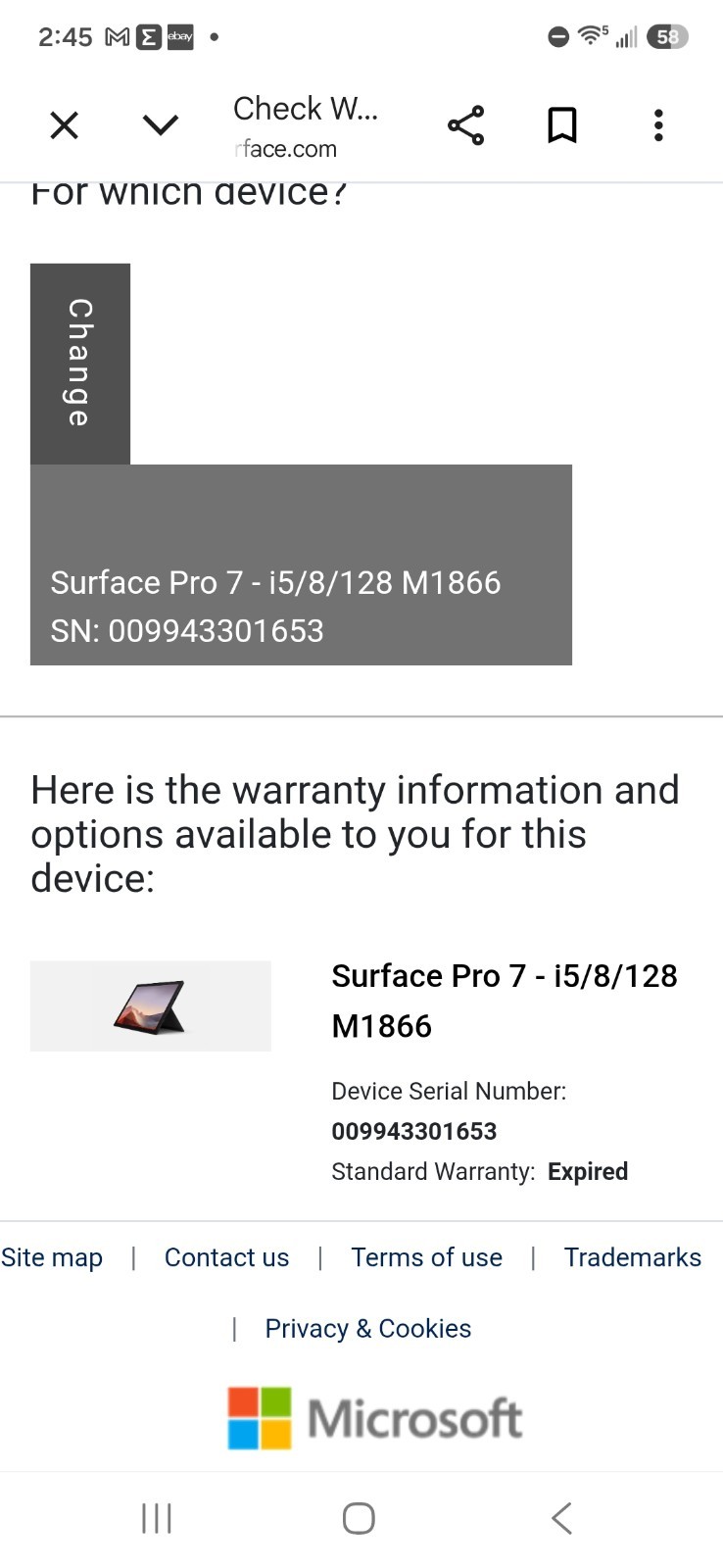 Microsoft Surface Pro 7 12″ i5 1.1GHz 8G 128G 👐🏾READ DETAILS👈🏾