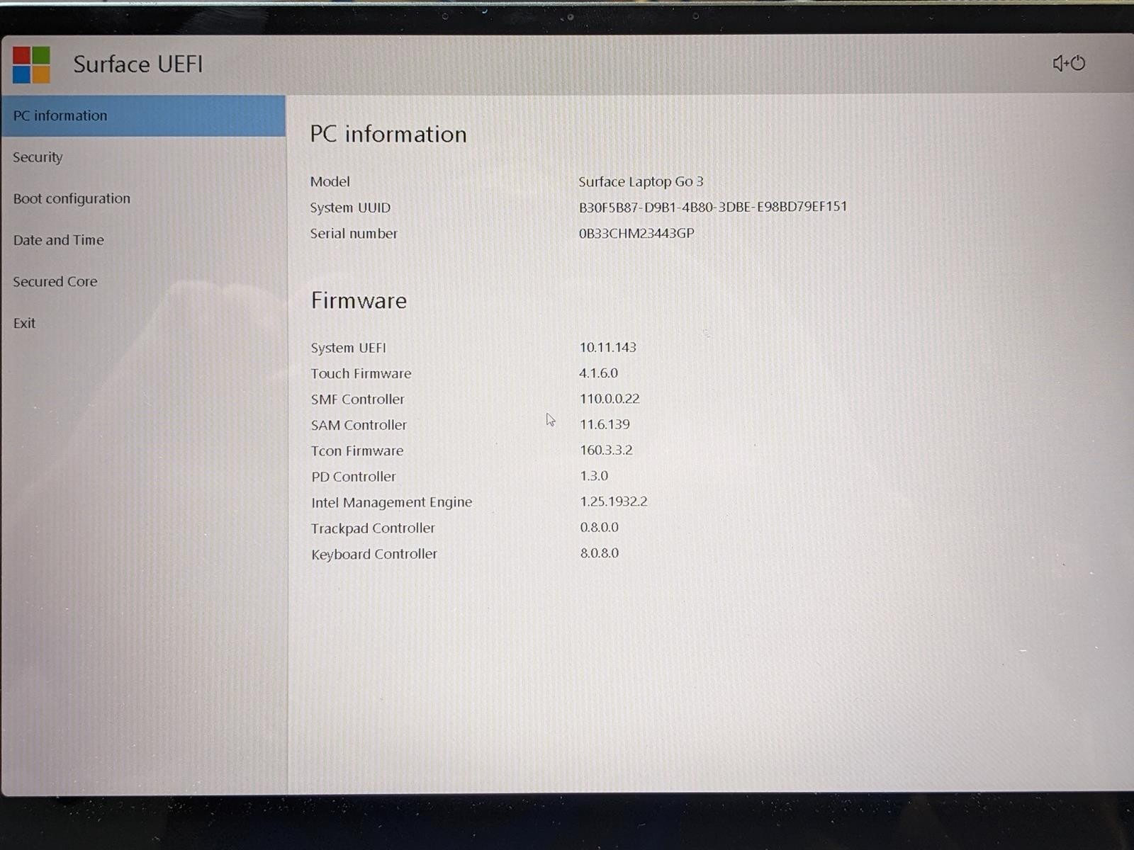MICROSOFT SURFACE LAPTOP GO 3 2013 I5-1235U @ 2.5GHz, 8GB RAM, 256GB SSD