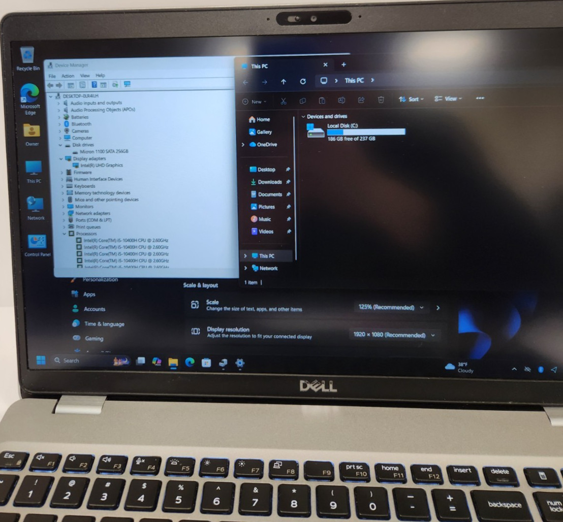 Dell Latitude 5511 Core i5-10400H, 16GB RAM, 256GB SSD, Win11 PRO *READ #0391