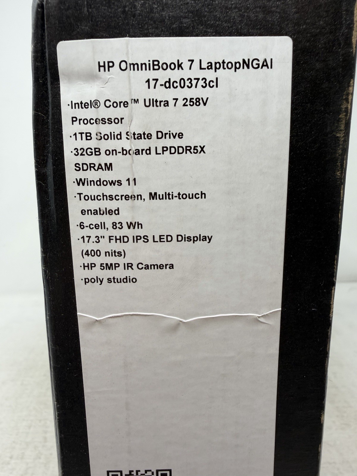 HP OmniBook 7 17.3” Touch Laptop, Ultra 7 258V, 32GB Ram, 1TB SSD W11