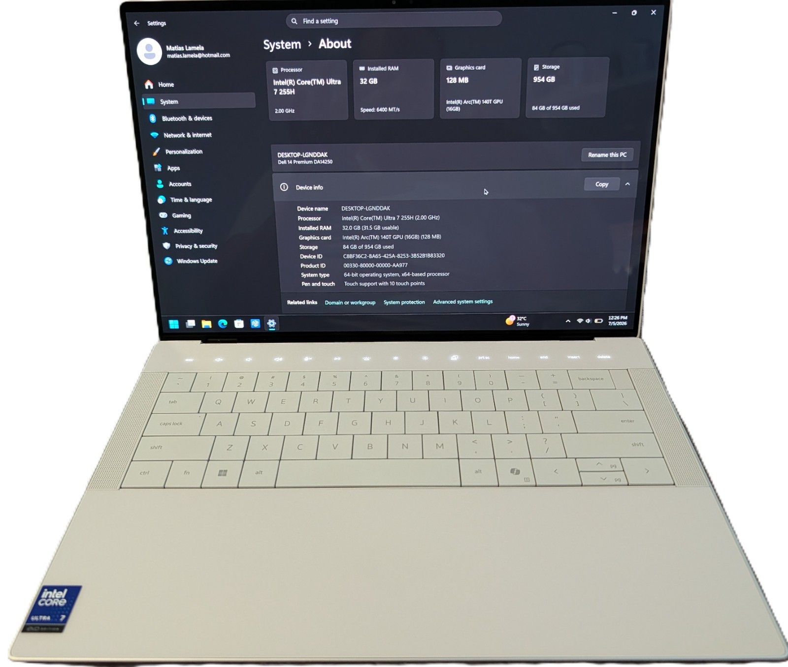 Dell Premium 14.5″ 3.2K OLED Touch Laptop Intel Ultra 7 255H 32GB 1TB SSD