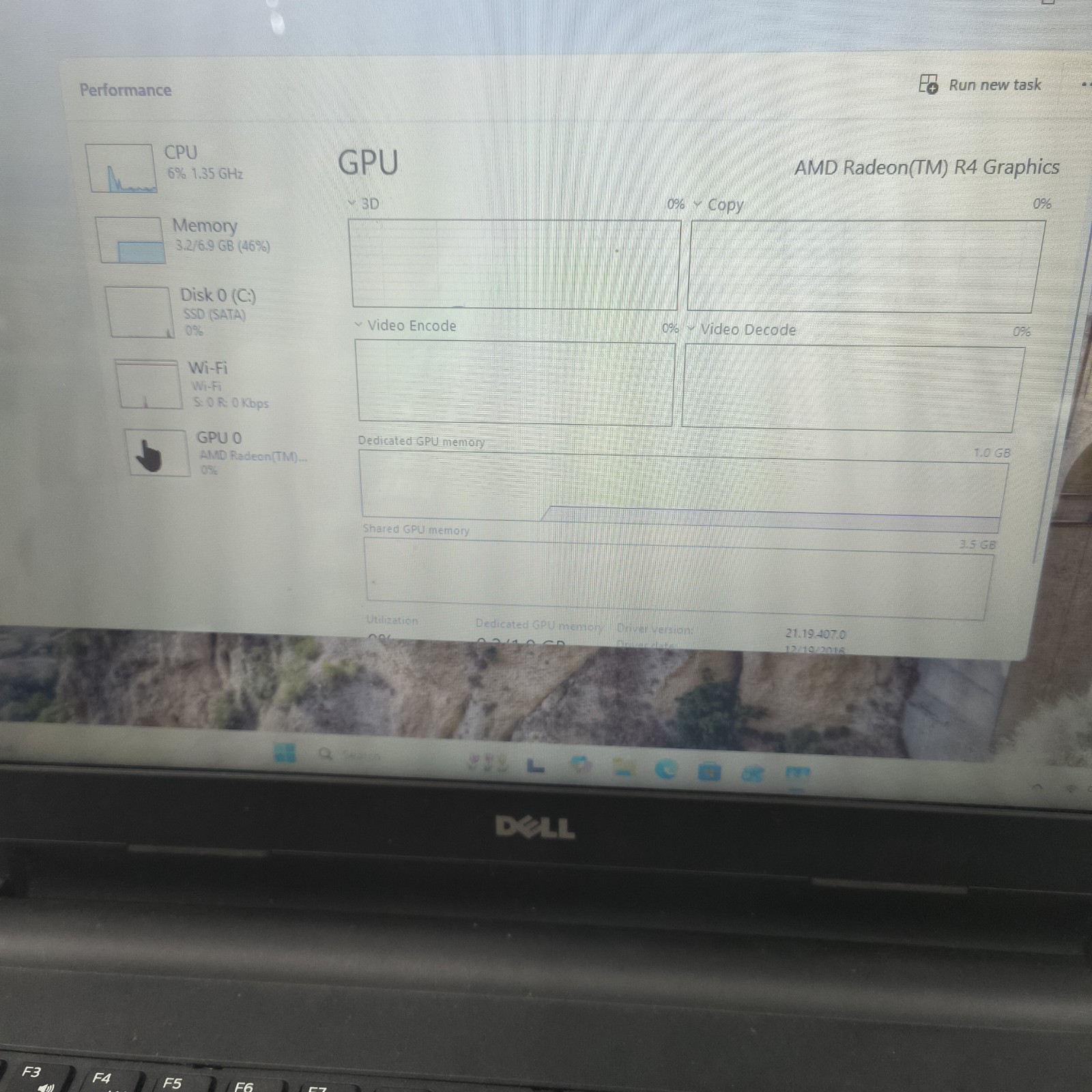 Dell Inspiron 15 3000 15.6” 8gb/256gb SSD AMD A6 DVD Player Win 11H