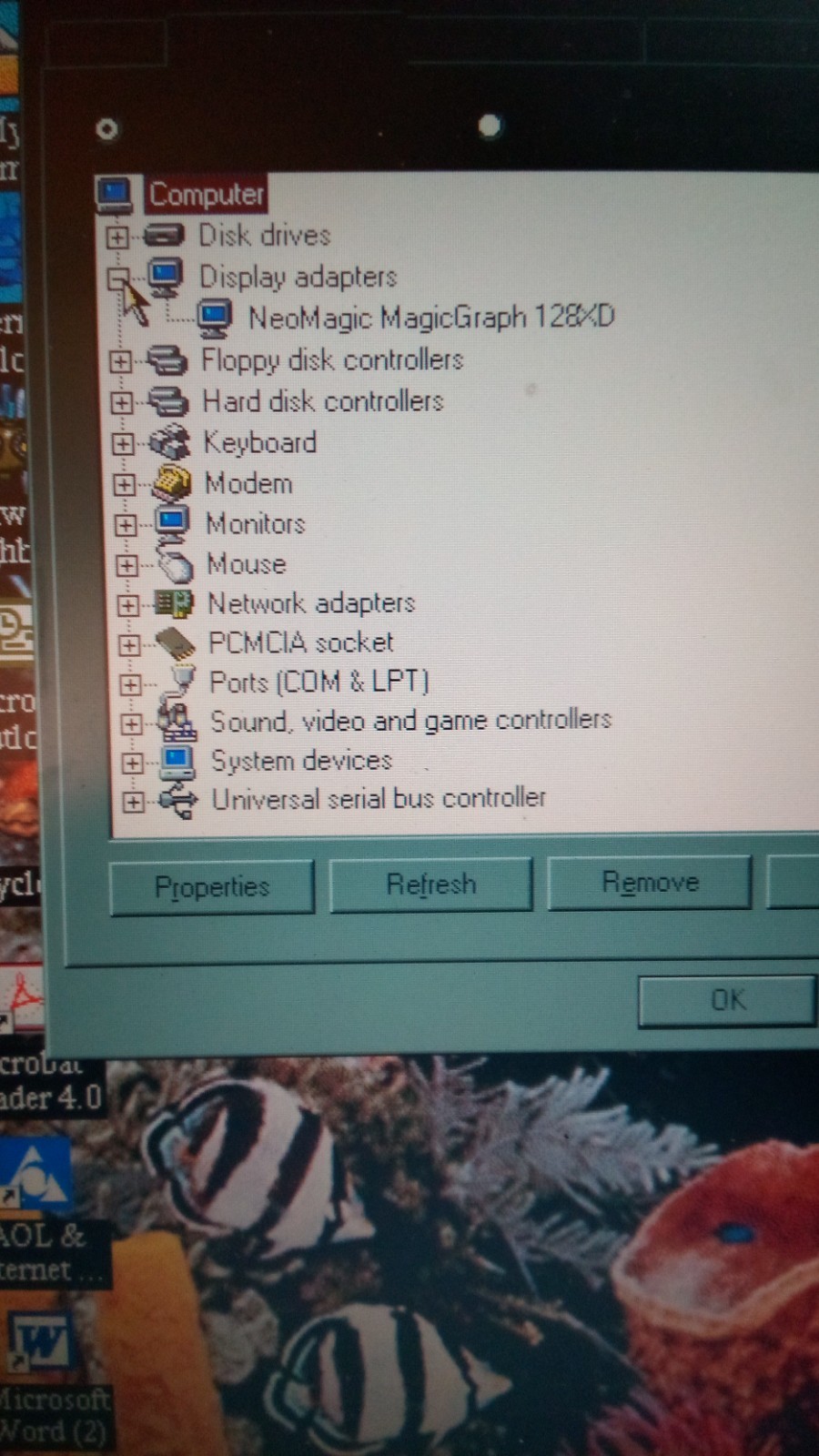 NEC READY 330T LAPTOP WIN98 266MHZ 32MB RAM 3GB HDD AS IS