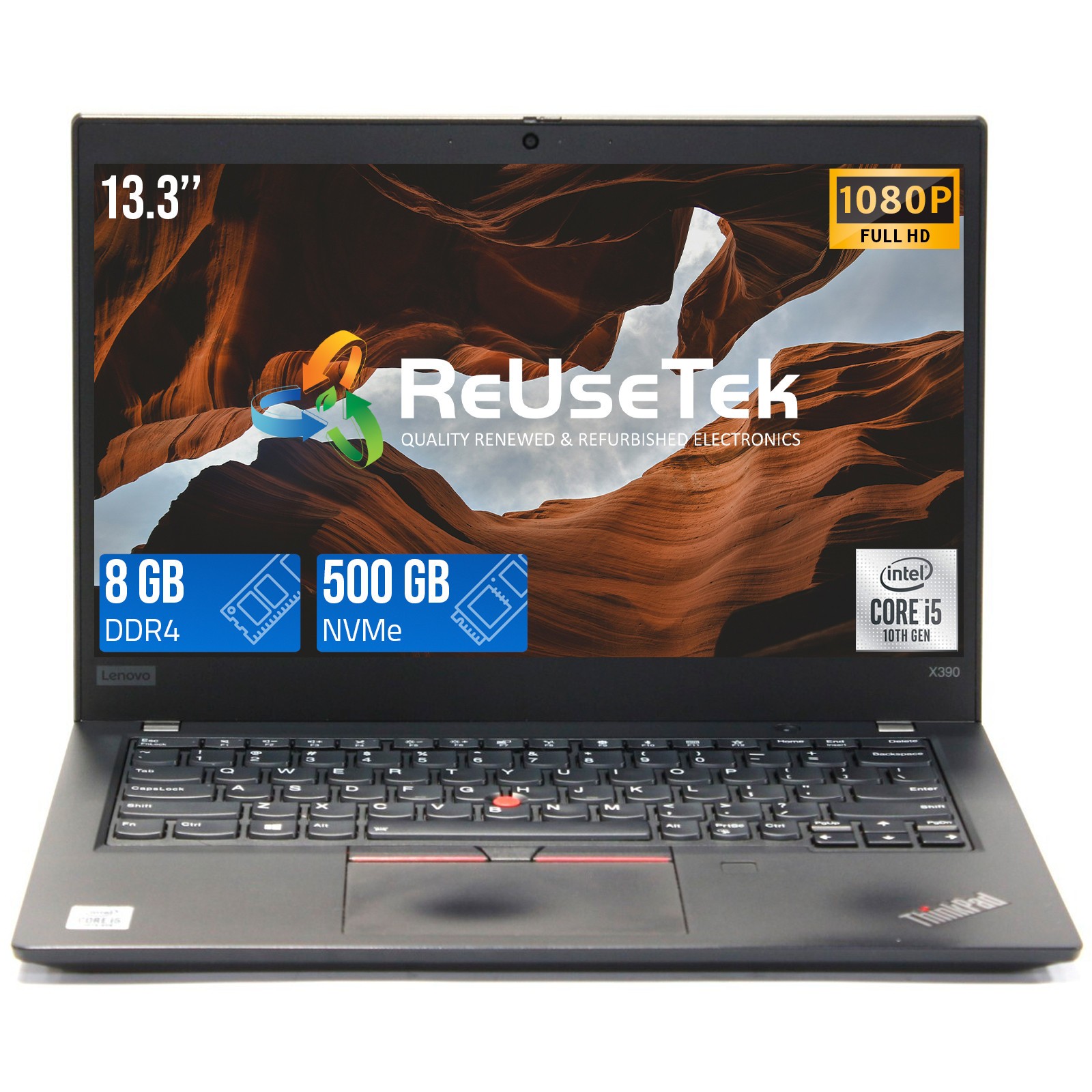 Lenovo ThinkPad X390 13″ Intel i5-10210U 8GB RAM 500GB NVMe SSD Windows 11 Pro