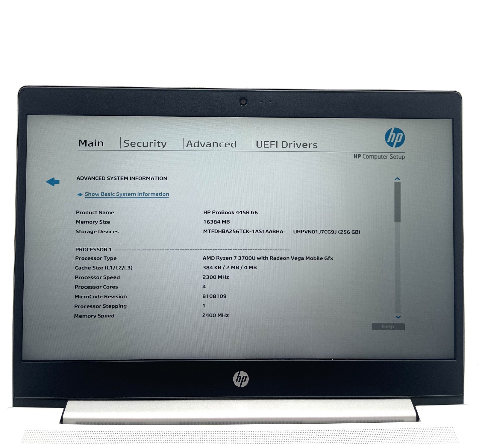 HP ProBook 445R G6 Ryzen 7 3700U 16GB RAM 256GB SSD 14″ Business Laptop