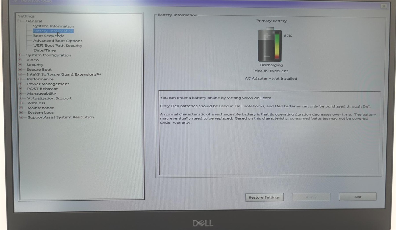 Dell Precision 5540 15.6″ Core i7-9850H 2.60GHz 16GB 512GB SSD Laptop