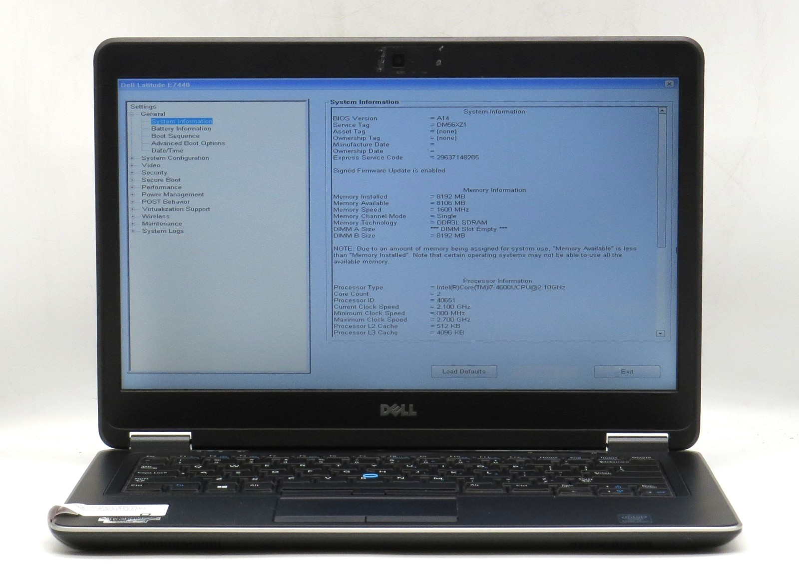 Dell Latitude E7440 | i7-4600U @ 2.10GHz | 8GB DDR3 | 256GB SATA | No OS