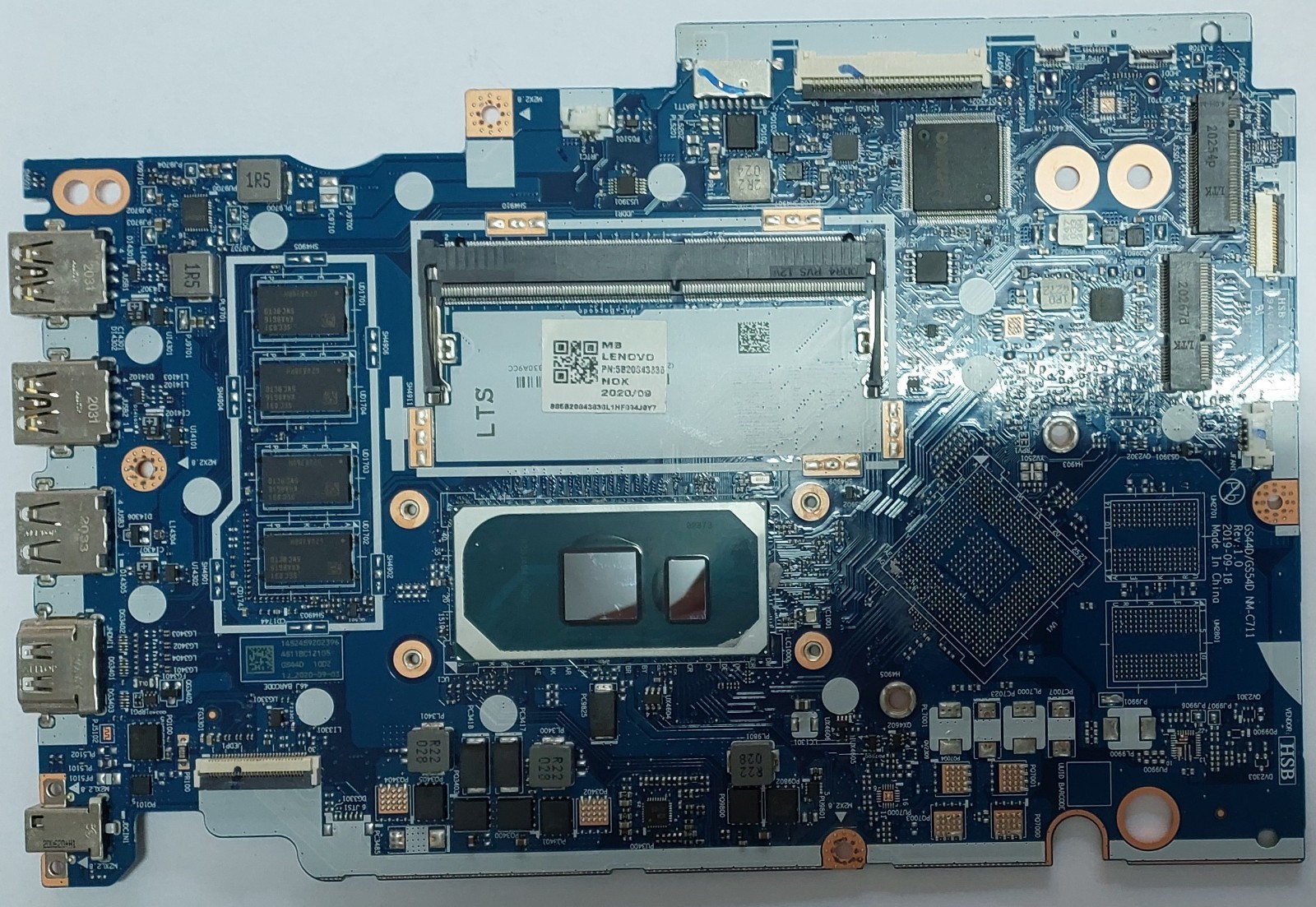 Lenovo Ideapad V14-IIL Moherboard GS44D/GS54D NM-C711 I3 1005G1 4GB Memory