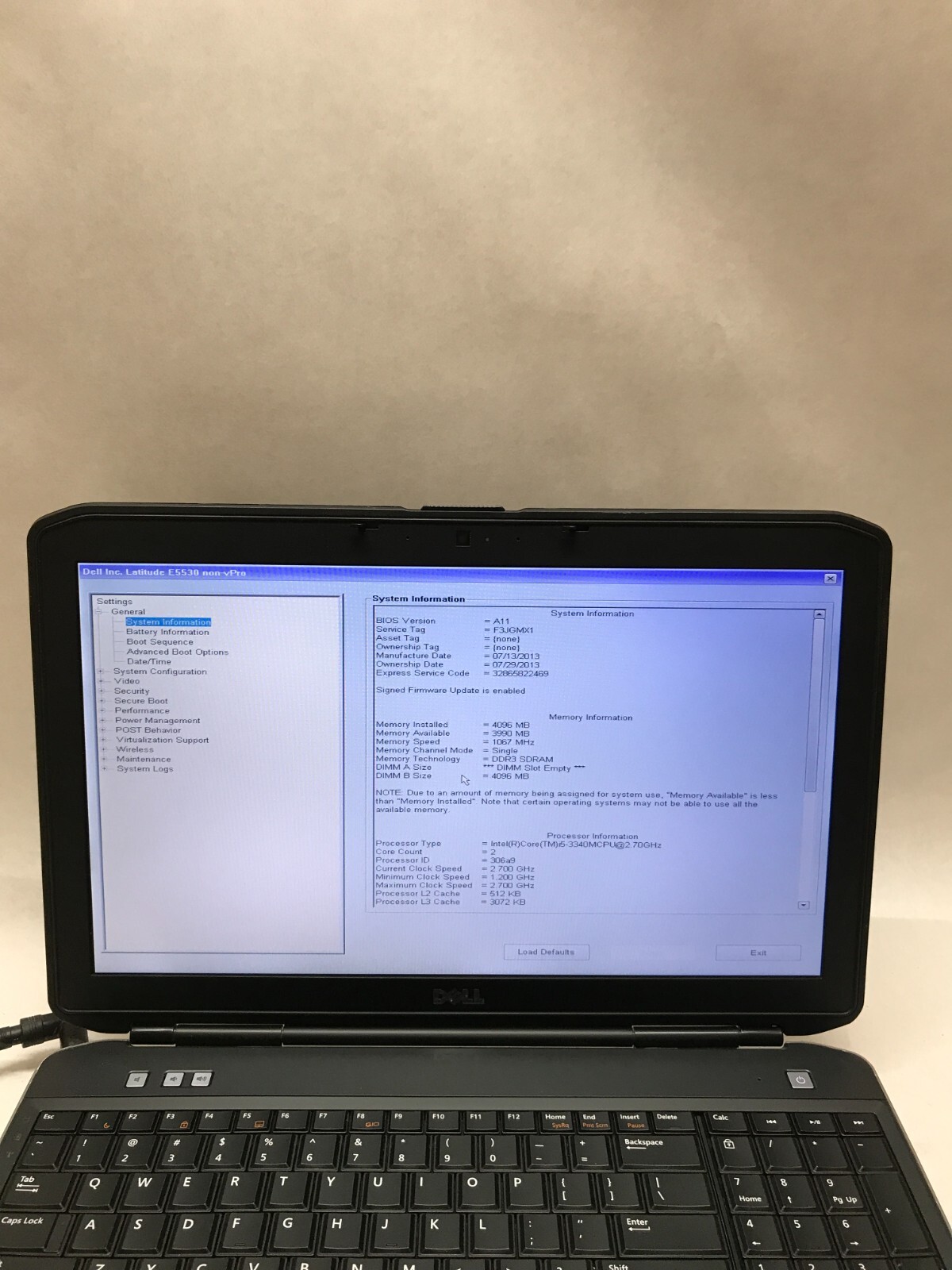 Dell Latitude E5530 15″ Laptop Intel Core i5-3340M 4GB RAM NO HDD/OS Boots! – DW