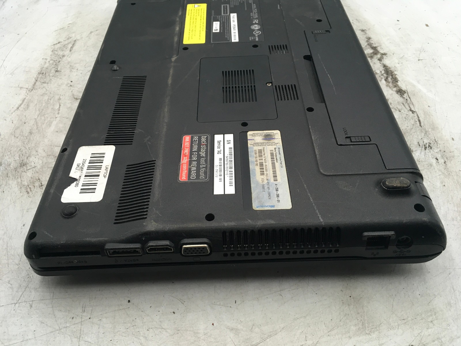 SONY VAIO PCG 71315L – BOOTS TO BIOS – INTEL I3 1ST GEN – 4GB RAM – 15″ -READ-BB