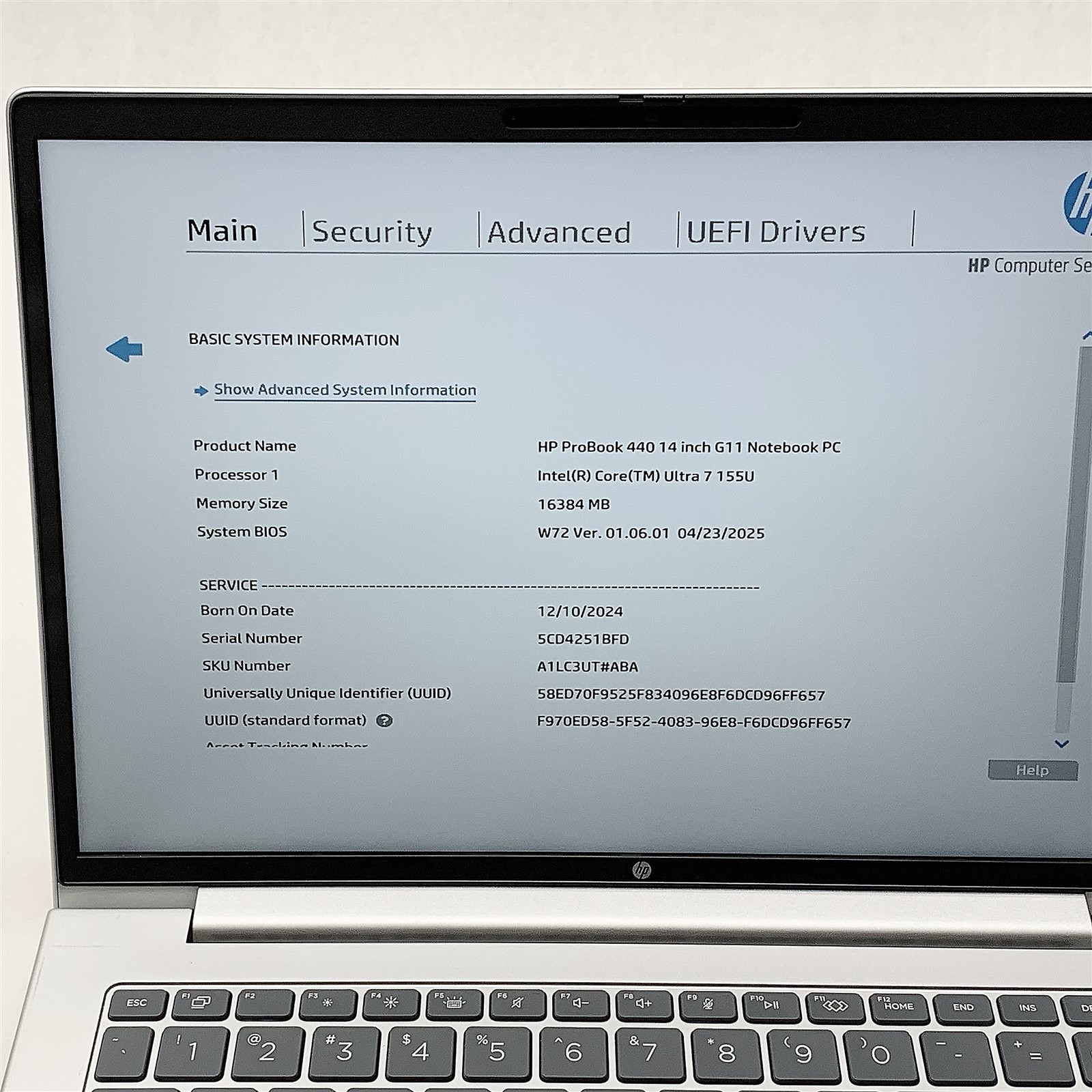 HP ProBook 440 G11 Laptop Intel Ultra 7 155U 1.7GHZ 14″ 16GB 1TB NVMe Windows 11
