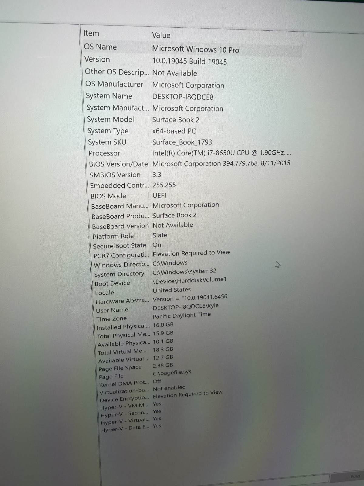 Microsoft Surface Book 2 i7 16GB RAM 512GB SSD