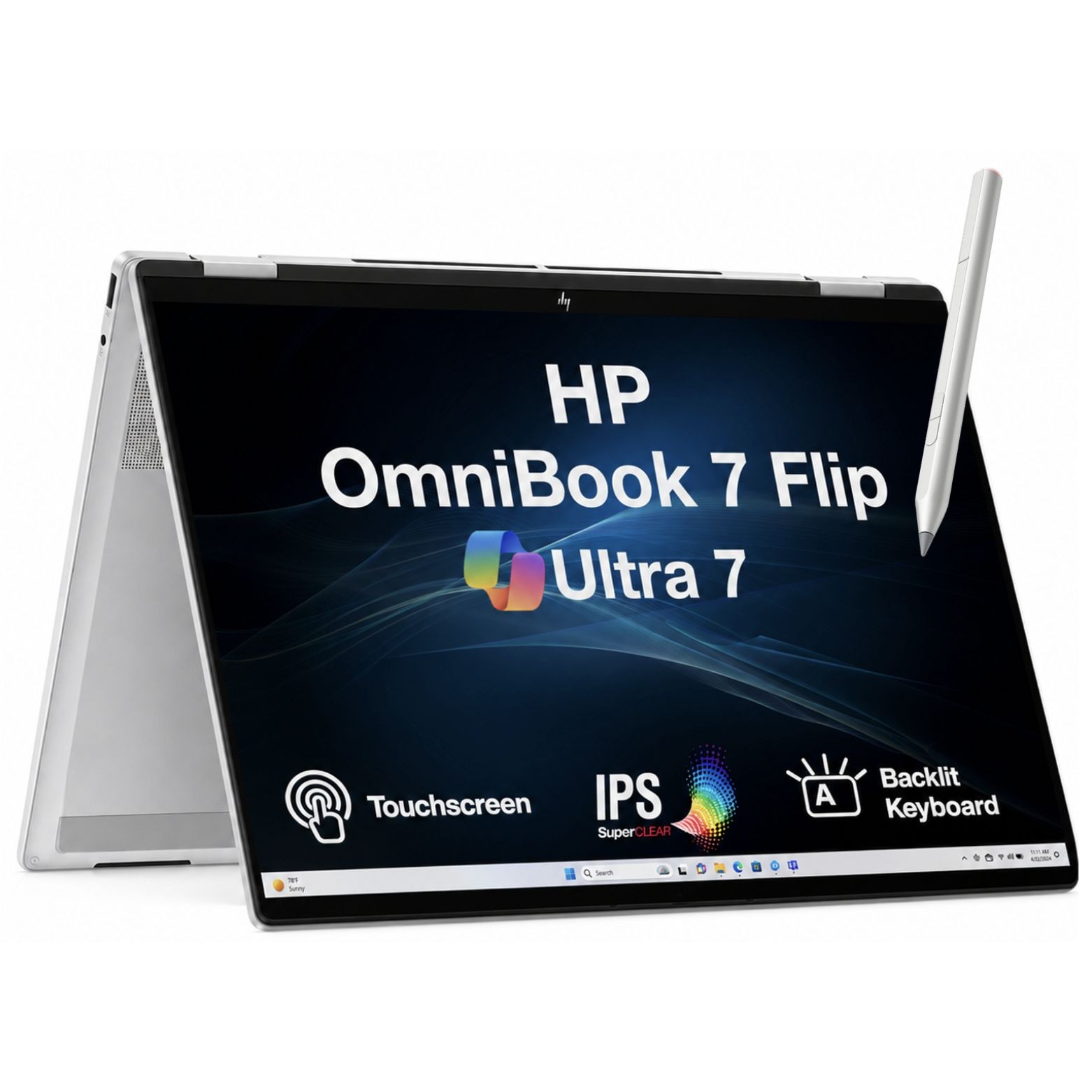 HP OmniBook 7 Flip 16″ WUXGA Touch Intel Ultra 7 258V 32GB 512GB SSD W11H Laptop