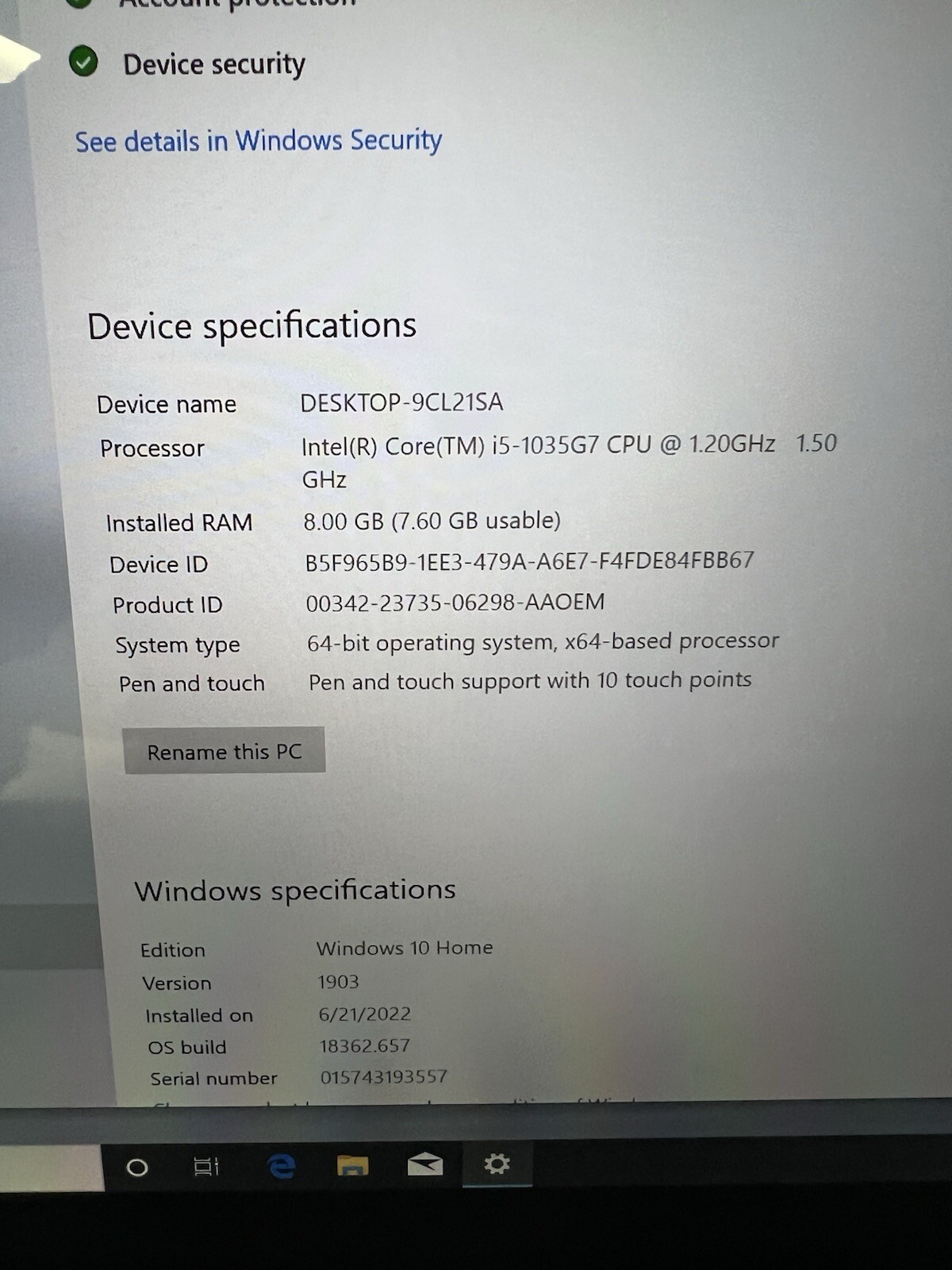 Microsoft Surface Laptop 3 13.5″ Touch BUNDLE -Intel i5-1035G7 8GB RAM 128GB SSD