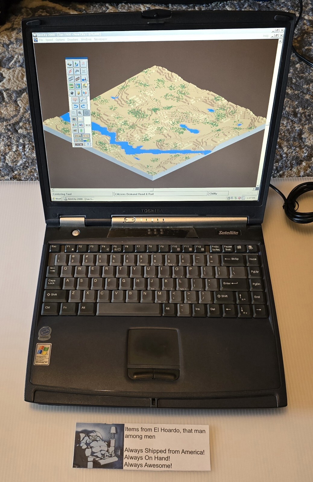 Toshiba Satellite 1000-S157 30GB HDD, 768MB RAM, Celeron 1GHZ READ