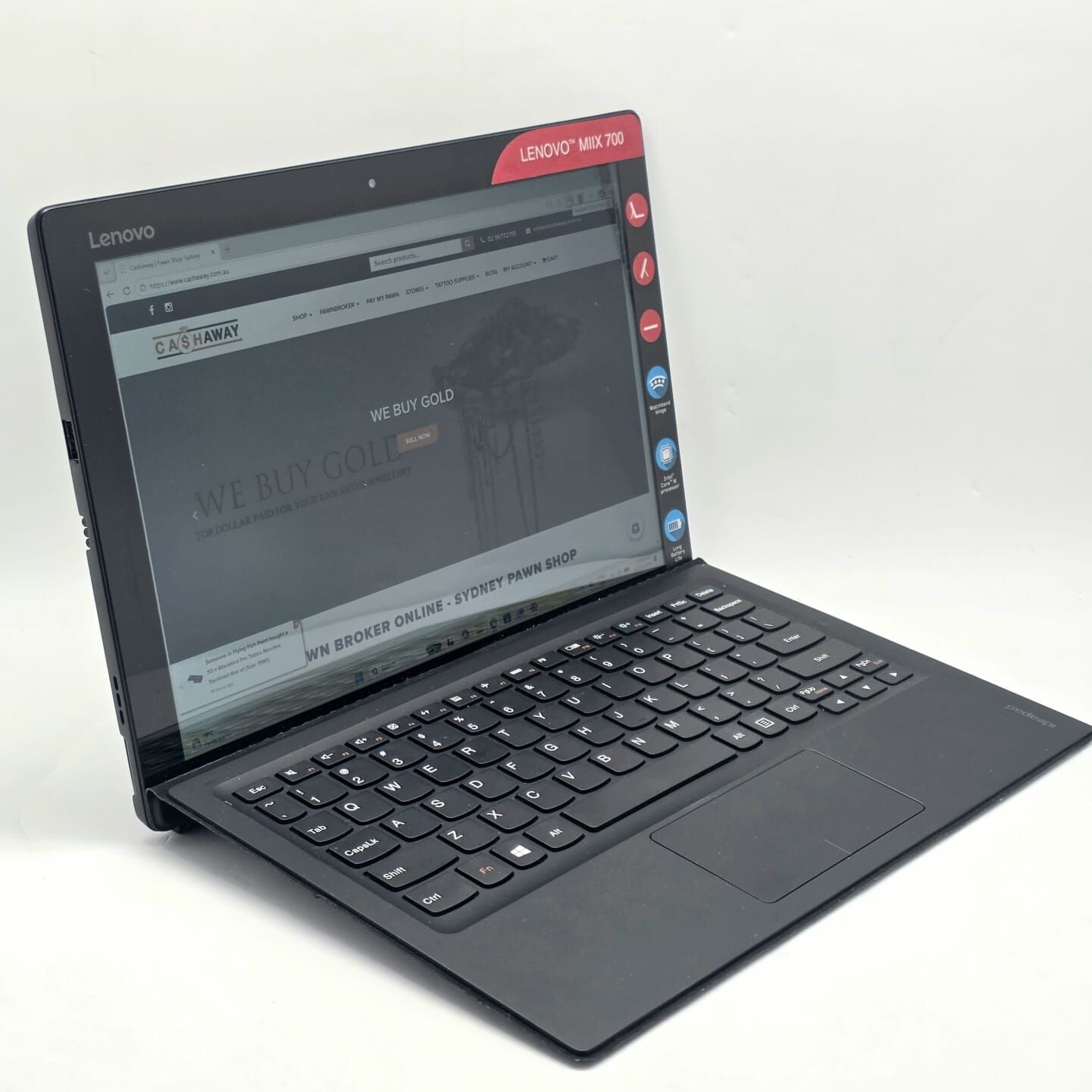 Lenovo Miix 700-12 2 in 1 12 Inch M3 4GB 128GB Touch Windows 11 Home