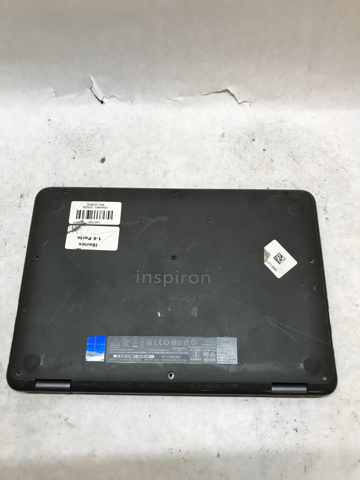 Dell Inspiron 11-3168 11″ Celeron N3060 4GB RAM 32GB eMMC For Parts Cracked – DW