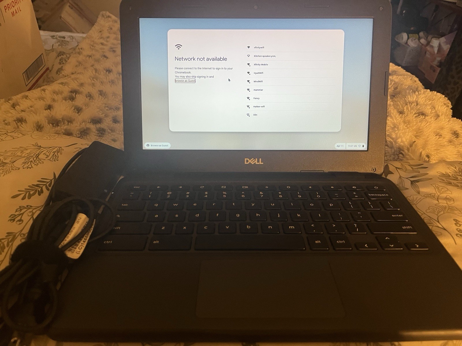 Dell Chromebook 11.6″ Black Chrome OS Intel Celeron 4GB 16GB SSD Charger