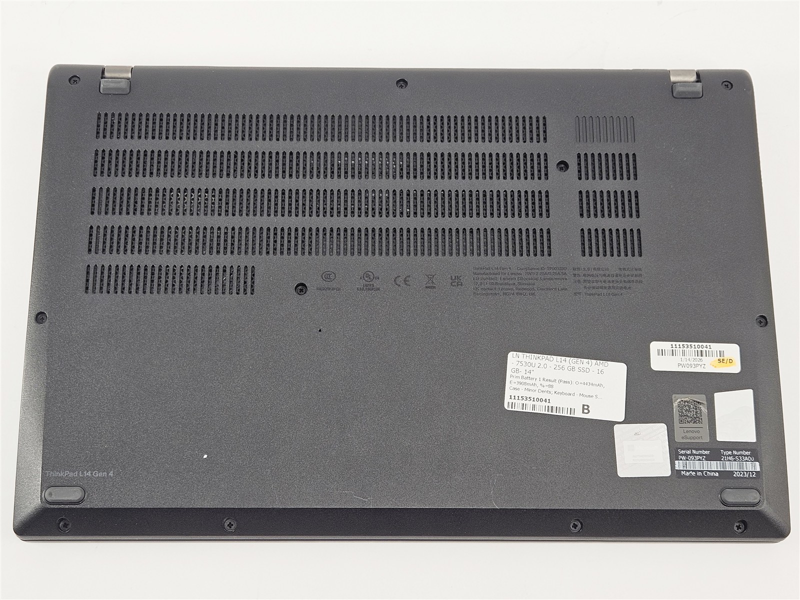 ThinkPad L14 Gen 4 AMD Ryzen 5 PRO 7530U 256GB SSD 16GB RAM Lenovo 14″