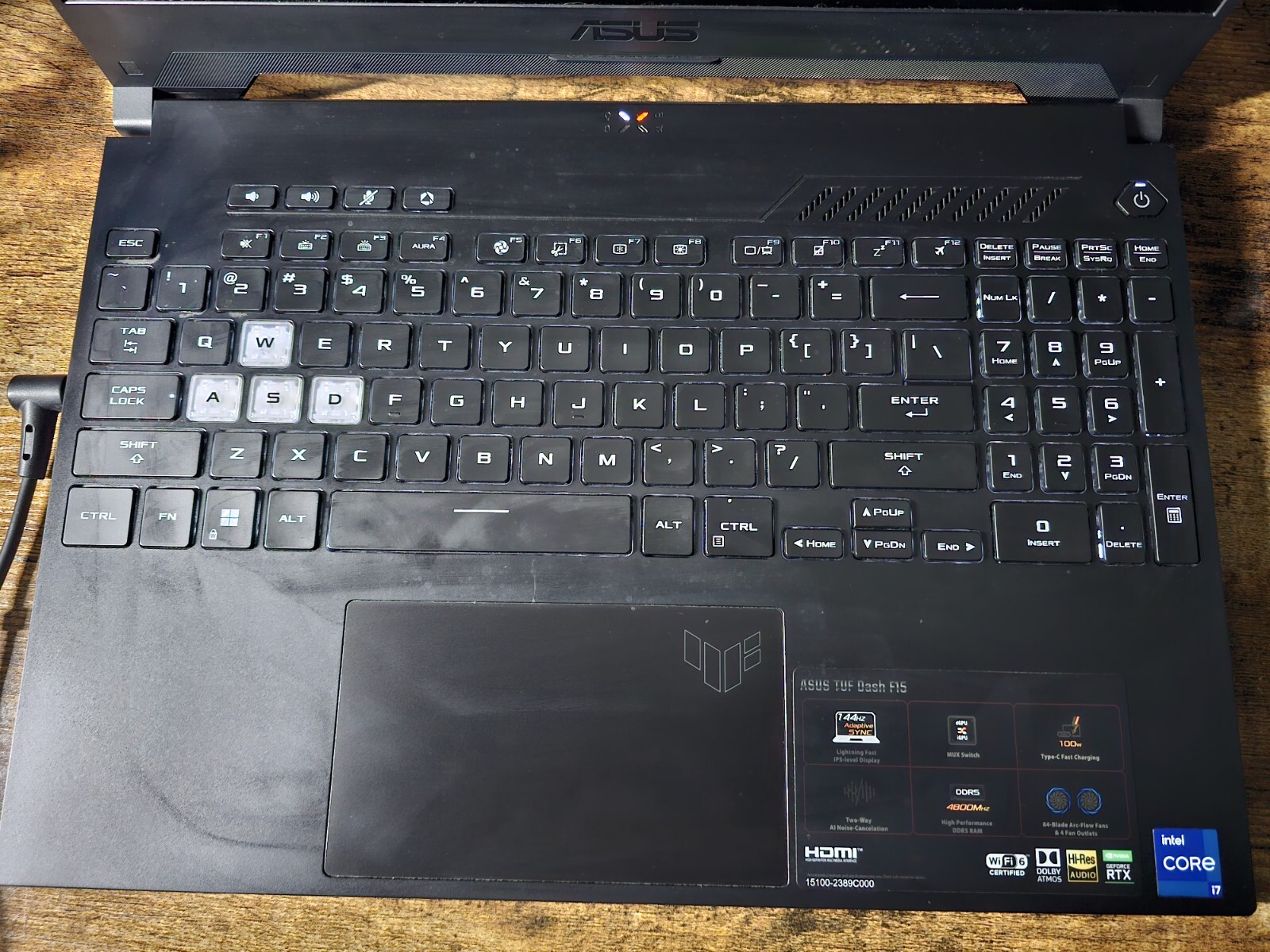ASUS TUF Dash F15 2022 15.6″ (512GB SSD, Intel Core i7 12th Gen., 4.70 GHz,…