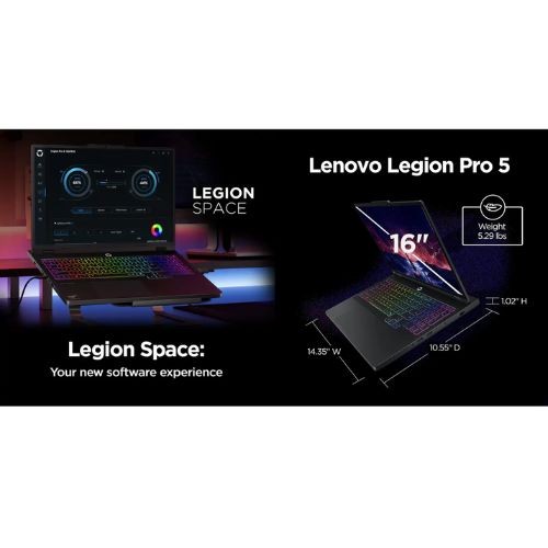 Lenovo Legion Pro 5 16.0″ WQXGA AMD Ryzen 7 8745HX 32GB 1TB NVIDIA RTX 5060 W11H