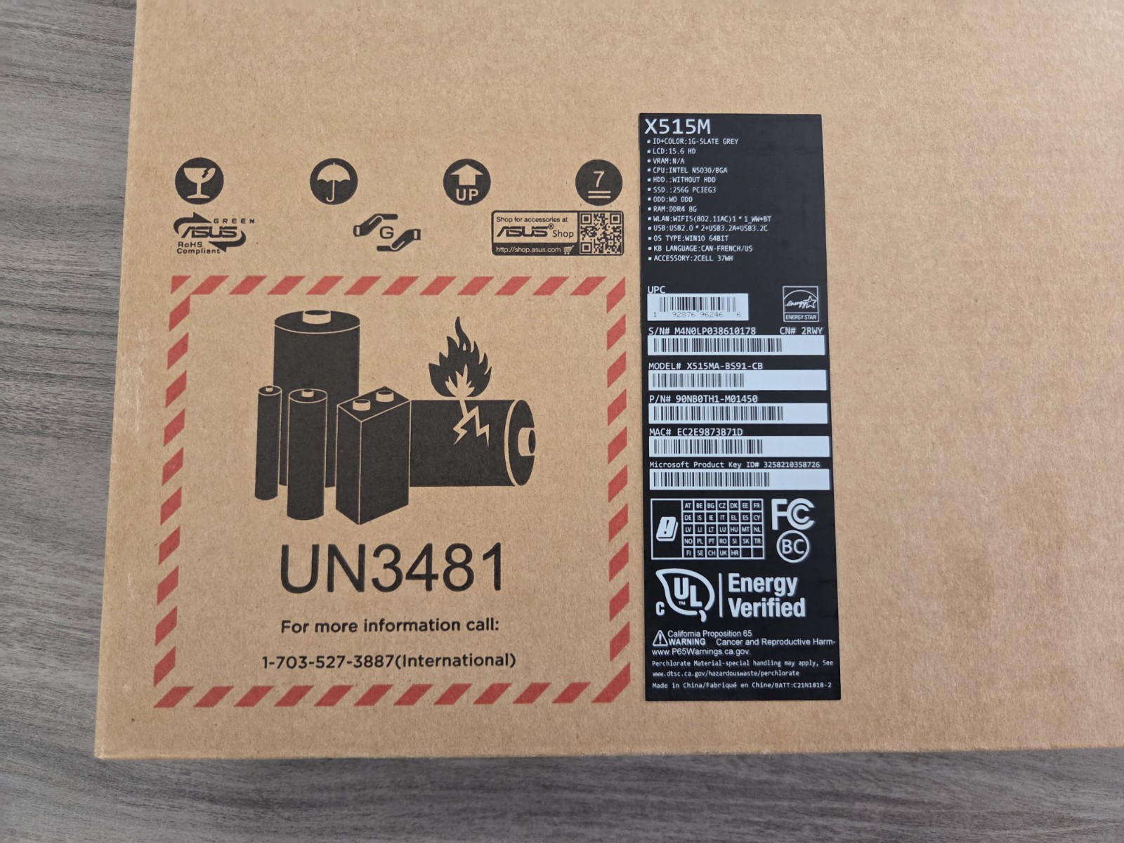 Asus x515ma-bs91-cb 15.6″ Laptop New In Box Sealed Box