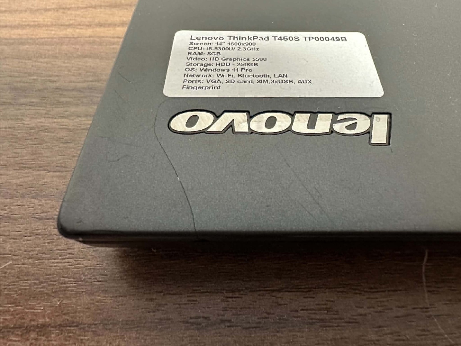Lenovo ThinkPad T450S TP00049B 14 Inch i5-5300U 2.3 GHz 8 GB RAM HD Graphics