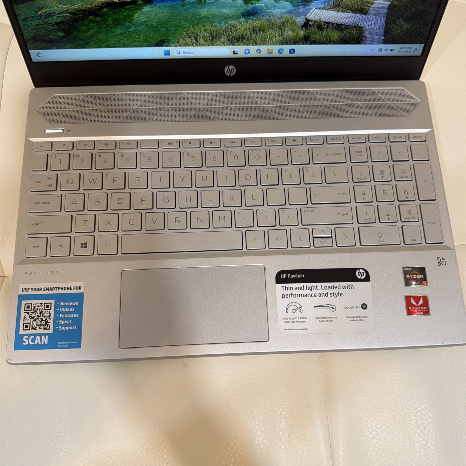 HP 15-EF2013DX 15.6″ Touch 8GB |256GB AMD Ryzen™ 5 3500U 2.10GHz WIN11H, Silver
