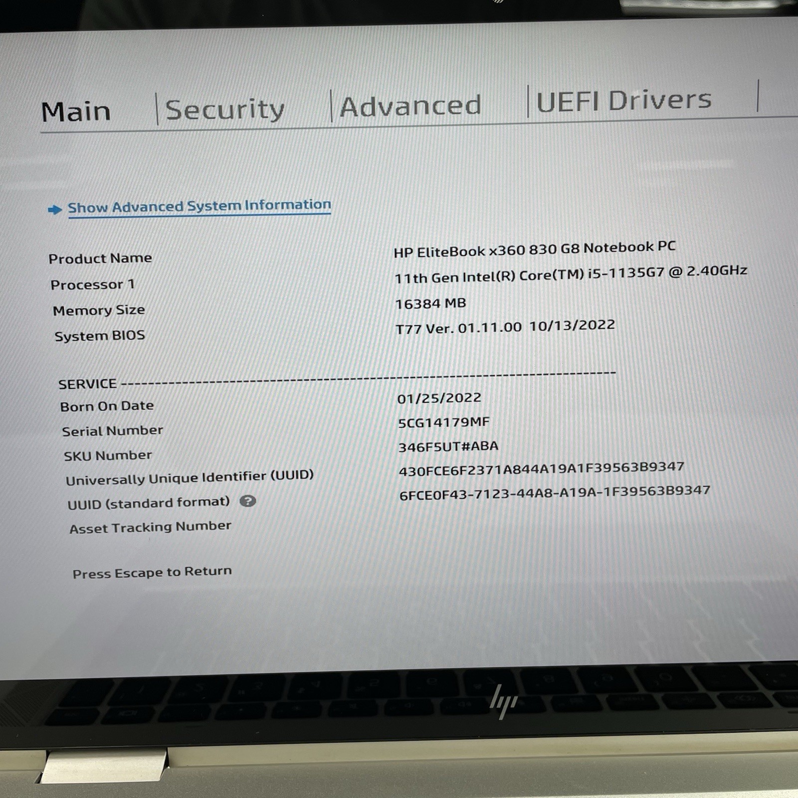 HP EliteBook x360 830 G8 Touch 13.3″ i5-1135G7 2.40 GHz 16 GB RAM No SSD/OS/AC