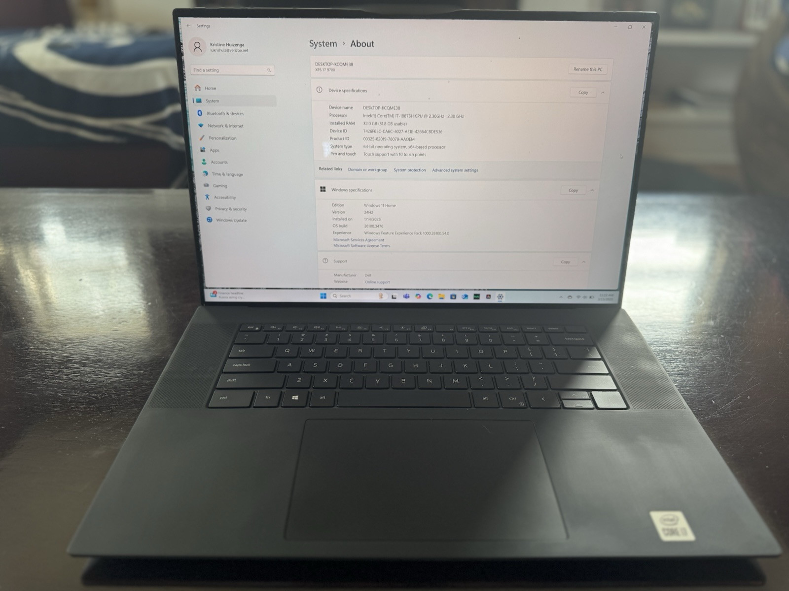Dell XPS 17 9700 – UHD+ Touch, i7 2.3 GHz, 32GB 1TB SSD, NVIDIA GeForce RTX 2060