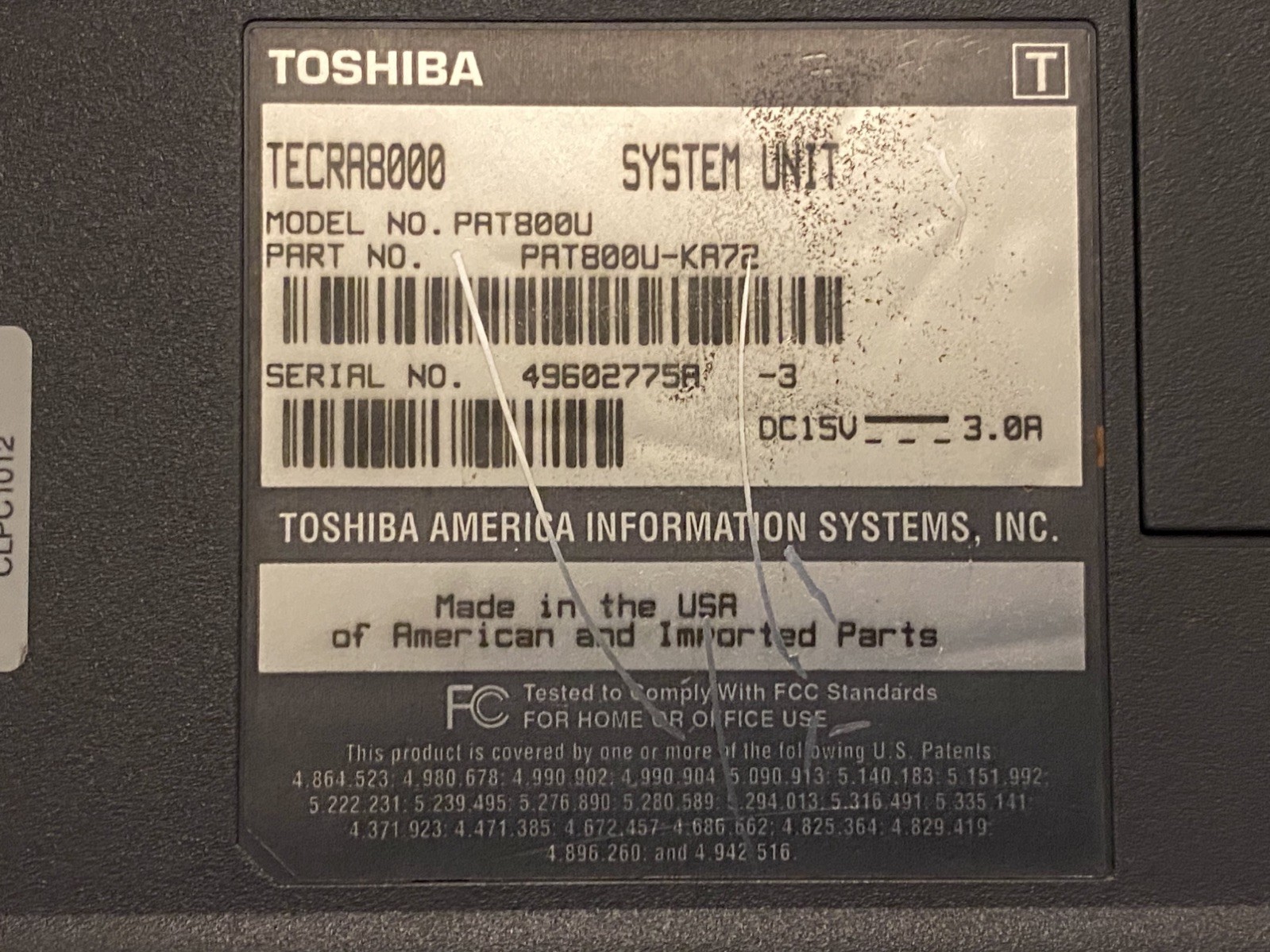 Toshiba Tecra 8000 Laptop 366Mhz 128mb 8gb Win XP Pro Retro TESTED – BAD MOUSE